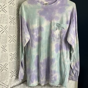 Tie-Dye Long Sleeve Shirt with Pocket
